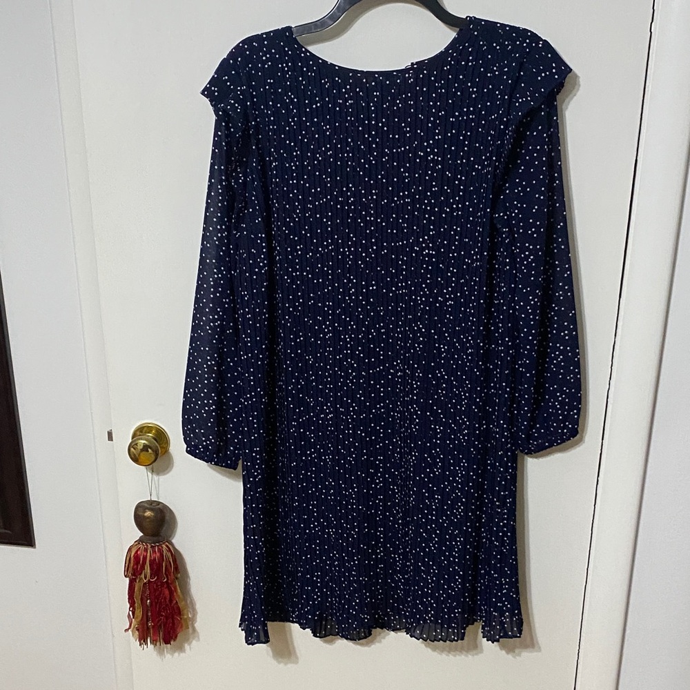 Vineyard Vines Navy Dress with White Dots